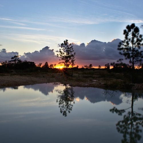 water, reflection, sun set